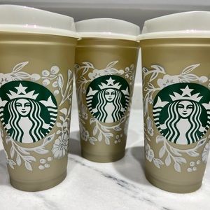 NWOT Starbucks colour changing cups,hot beverage Christmas 2022 limited ed 3/$35